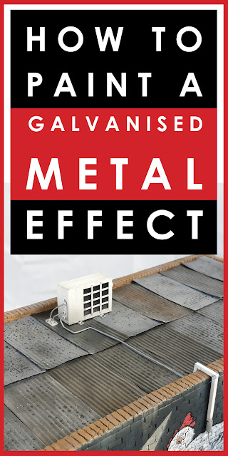 How to paint a weathered galvanized metal effect for scale models and dioramas