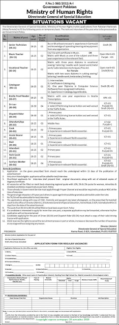 Ministry of Human Rights Latest jobs 2020 -