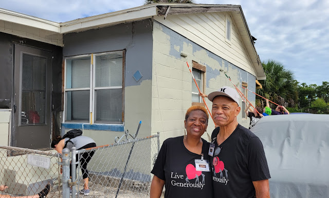 Pastor Laverne March and her husband Elder Richard March at the Take Pride in the West Side Project