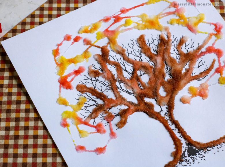 Salt painting for kids