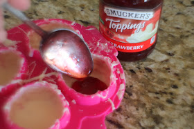 Smuckers Strawberry Topping as Brain Blood