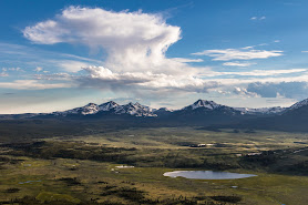 Swan Lake from Bunsen Peak summit with Galltan Range in the background, copyright NPS/Jacob W. Frank