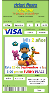 Tarjeta de Invitación de Cumpleaños de Pocoyo