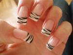 zebra nail design