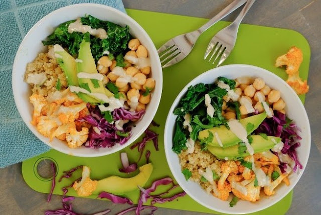 Spicy Cauliflower Power Bowl #vegetarian #healthy