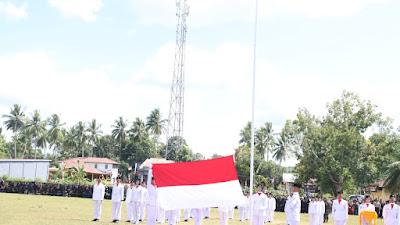 Mengenakan pakaian Hitam, Upacara Memperingati HUT RI 78 Kecamatan Kajang Berlangsung Hikmah; Berikut Data Paskibraka 