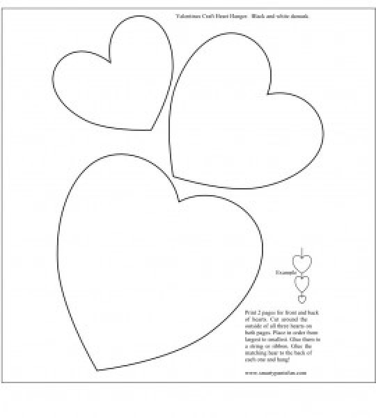 Day Valentines heart hanger Smarty Pants Fun Free Printable Crafts ...