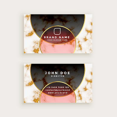 Premium Marble Style Business Card - GraphicsMarket.net