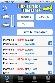 L'app Orario Traghetti Elba