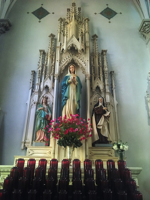 votive candles at St. Mary's Church