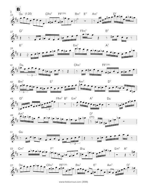 Charlie Parker Solo Transcription "Confirmation" (Pershing Hotel 1949) Page 2