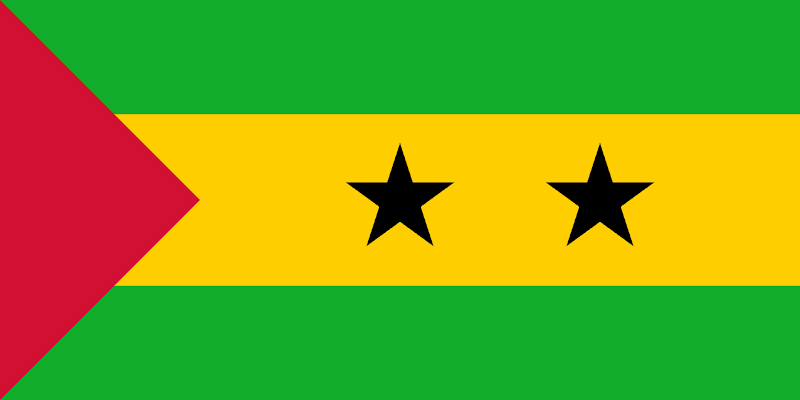 Logo Gambar Bendera Negara São Tomé dan Príncipe PNG JPG ukuran 800 px