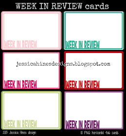 Jessica Hines Designs: Freebie digital Week in Review cards