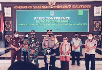 Terkait PPKM Darurat, Forkopimda Jombang Gelar Press Conference
