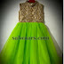 Kids Frock in Parrot Green