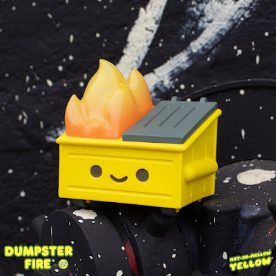 Dumpster Fire Not So Mellow Yellow Edition Vinyl Figure by 100% Soft