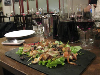 Pig Ears and Wine at La Cantine du Troquet