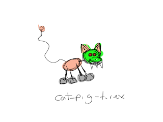 cat-pig-t-rex cat pig trex t-rex