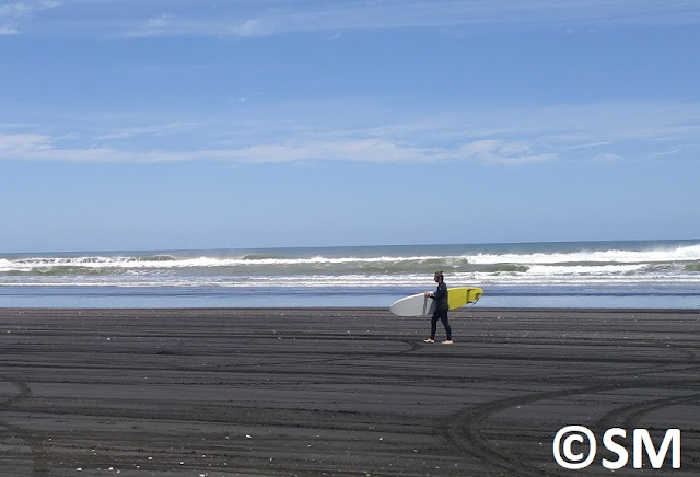 Photo de surfeur mer de Tasman Karioitahi beach Auckland Nouvelle-Zélande