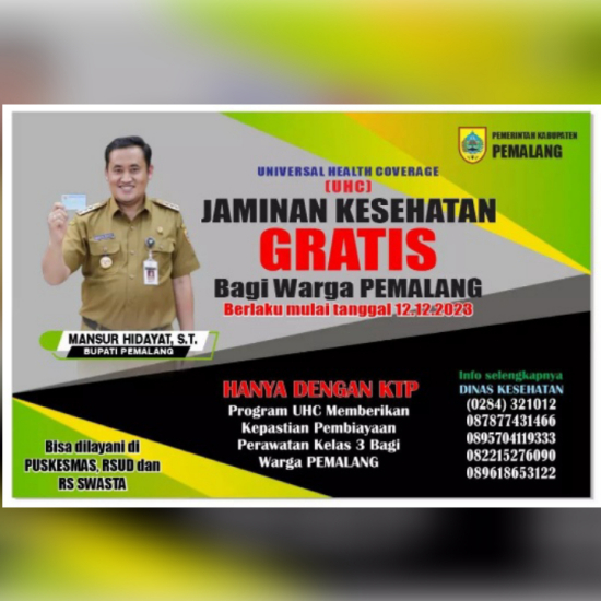 pemkab pemalang, layanan kesehatan gratis, layanan uhc, universal health coverage, mansur hidayat