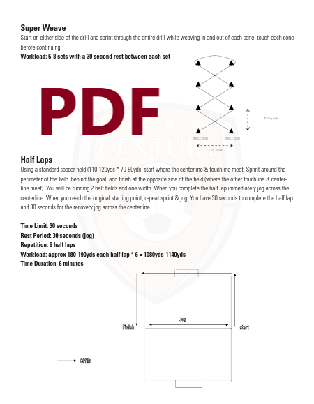 Century College Men’s Soccer  Fitness & Conditioning Program PDF