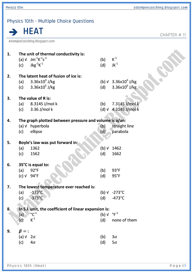 heat-mcqs-physics-10th