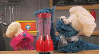 Cookie Monster's Foodie Truck.  Cookie Monster and Gonger. Sesame Street Episode 5013, New Neighbor on Sesame Street, Season 50.