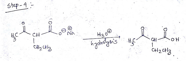 CH3COCH (CH2CH3)COONa with H3O+