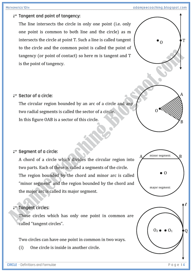 circle-definitions-and-formulae-mathematics-10th