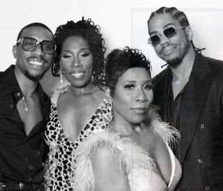 Broderick Harvey Jr with his mother Marcia & step-mother & sibling