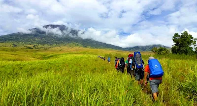 Padang Sabana Sembalun ketinggian 1500 meters Taman Nasional Gunung Rinjani