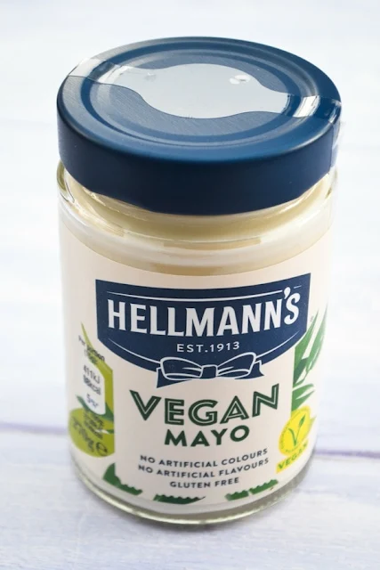 A jar of hellman's vegan mayo
