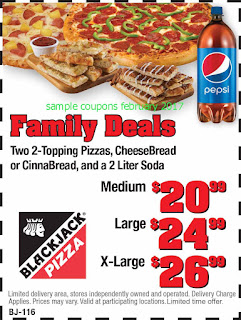 free Black Jack Pizza coupons for february 2017