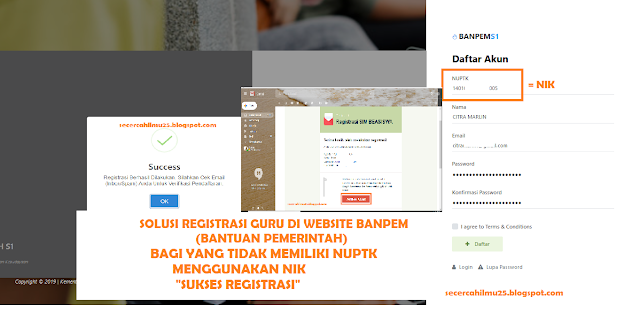 Solusi Registrasi Guru di Website BANPEM Bagi Guru yang Tidak Memiliki NUPTK