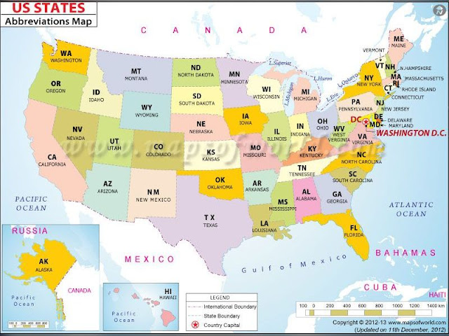 Usa Map With State Names And Capitals