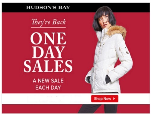 Hudson's Bay Famous One Day Sales