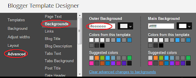 Modify Blogger background color in template