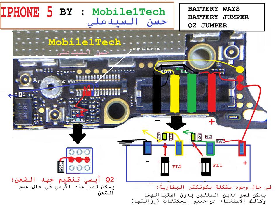 iPhone 5 Battery Connector Terminal Jumper Ways | mobile ...