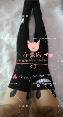 pizza-kei cute pizza kei cute fake thigh high tights trend fashion spring cute japanese japan kawaii 2013 tattoo tights printed tights totoro taobao hayao miyazaki studio ghibli merchandise