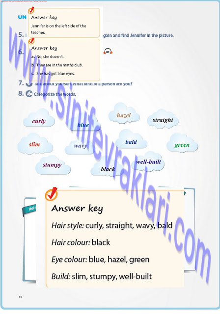 7. Sınıf İngilizce Pantera Yayınları Ders Kitabı Cevapları Sayfa 10