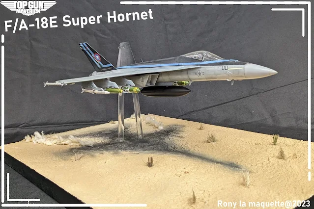 Diorama F/A-18E Super-Hornet de Top Gun : Maverick.