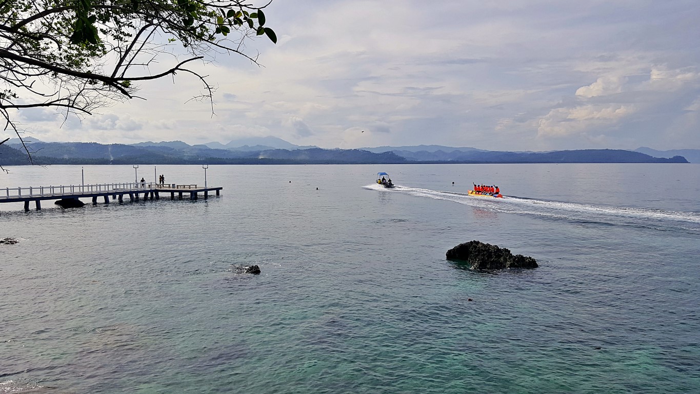banana boat at Isla Jardin Del Mar Resort in Glan, Sarangani
