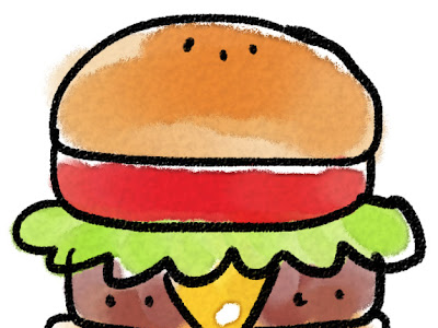 [最も欲しかった] ハンバーガー かわいい おしゃれ 食べ物 イラスト 192503