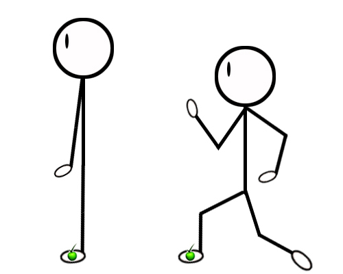 clip art running stick figure. with pivot stick-figure