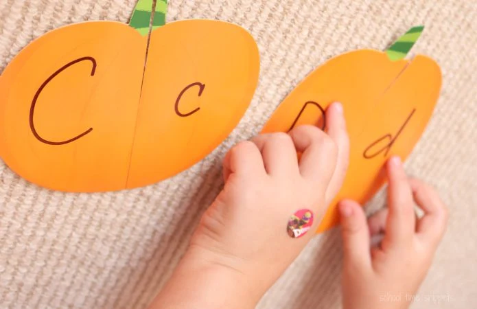 pumpkin alphabet puzzles 