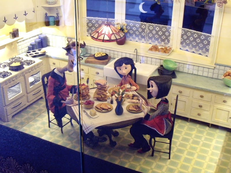 Coraline stop-motion puppets kitchen set