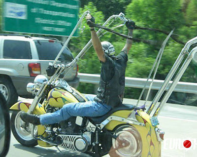 Motorcycle Cruiser Handlebars on Vehicle Barely Reach Handlebars Extended High Handlebars Motorcycle
