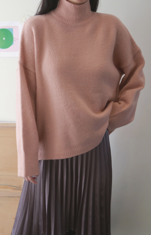 Ribbed Openings Side Slit Sweater