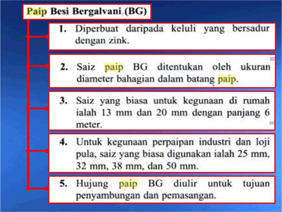 KHB - ERT: PAIP BESI BERGALVANI (BG)