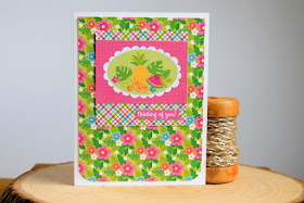 Summer Card by Jess Gerstner using Doodlebug Fun in the Sun 6x6 Paper Pad